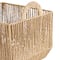 Simplify Large Vertical Weave Storage Basket with Round Handles